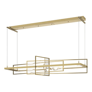 Hubbardton Forge - 139754-LED-STND-86-AQ - Summer LED Pendant - Four Seasons - Modern Brass