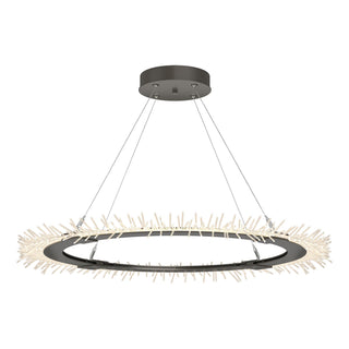 Hubbardton Forge - 139772-LED-STND-07 - Anemone Circular LED Pendant - Anemone - Dark Smoke
