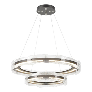 Hubbardton Forge - 139782-LED-STND-10-ZM0598 - Solstice LED Tiered Pendant - Solstice - Black