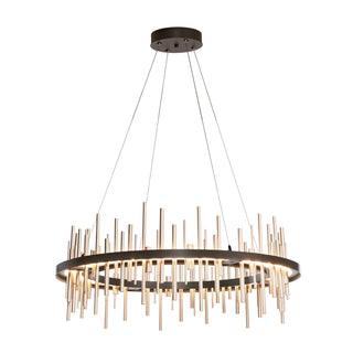 Hubbardton Forge - 139910-LED-STND-14-84 - Cityscape Circular LED Pendant - Cityscape - Oil Rubbed Bronze