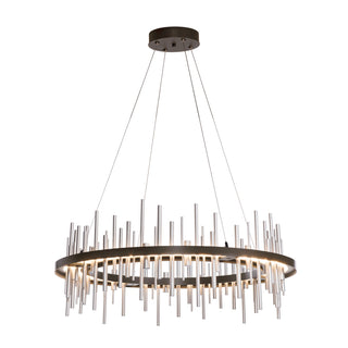 Hubbardton Forge - 139910-LED-STND-14-85 - Cityscape Circular LED Pendant - Cityscape - Oil Rubbed Bronze