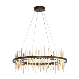 Hubbardton Forge - 139910-LED-STND-14-86 - Cityscape Circular LED Pendant - Cityscape - Oil Rubbed Bronze