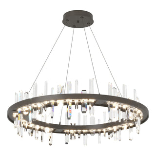 Hubbardton Forge - 139915-LED-STND-07-CR - Solitude Circular LED Pendant - Solitude - Dark Smoke