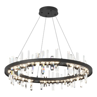 Hubbardton Forge - 139915-LED-STND-10-CR - Solitude Circular LED Pendant - Solitude - Black