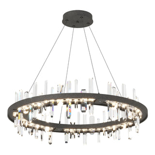 Hubbardton Forge - 139915-LED-STND-20-CR - Solitude Circular LED Pendant - Solitude - Natural Iron