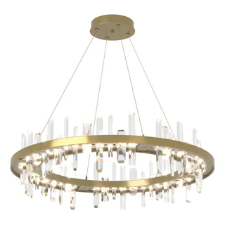Hubbardton Forge - 139915-LED-STND-86-CR - Solitude Circular LED Pendant - Solitude - Modern Brass