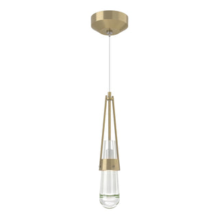 Hubbardton Forge - 161040-SKT-STND-86-ZM0434 - Link Clear Glass Low Voltage Mini Pendant - Link - Modern Brass