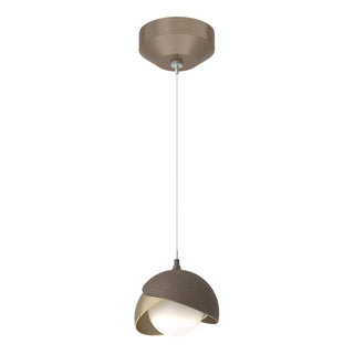 Hubbardton Forge - 161183-SKT-STND-05-84-GG0711 - Brooklyn Double Shade Low Voltage Mini Pendant - Brooklyn - Bronze