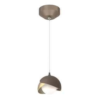 Hubbardton Forge - 161183-SKT-STND-05-86-GG0711 - Brooklyn Double Shade Low Voltage Mini Pendant - Brooklyn - Bronze