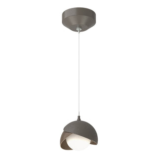 Hubbardton Forge - 161183-SKT-STND-07-05-GG0711 - Brooklyn Double Shade Low Voltage Mini Pendant - Brooklyn - Dark Smoke