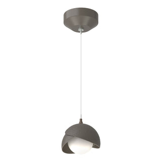 Hubbardton Forge - 161183-SKT-STND-07-07-GG0711 - Brooklyn Double Shade Low Voltage Mini Pendant - Brooklyn - Dark Smoke
