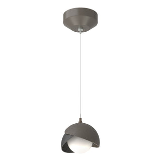 Hubbardton Forge - 161183-SKT-STND-07-10-GG0711 - Brooklyn Double Shade Low Voltage Mini Pendant - Brooklyn - Dark Smoke
