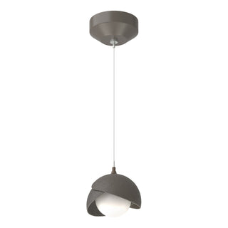 Hubbardton Forge - 161183-SKT-STND-07-20-GG0711 - Brooklyn Double Shade Low Voltage Mini Pendant - Brooklyn - Dark Smoke