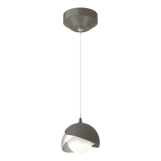 Hubbardton Forge - 161183-SKT-STND-07-82-GG0711 - Brooklyn Double Shade Low Voltage Mini Pendant - Brooklyn - Dark Smoke