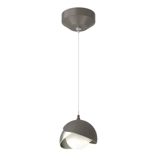 Hubbardton Forge - 161183-SKT-STND-07-85-GG0711 - Brooklyn Double Shade Low Voltage Mini Pendant - Brooklyn - Dark Smoke