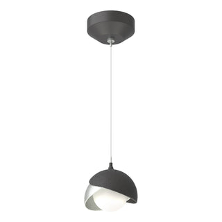 Hubbardton Forge - 161183-SKT-STND-10-82-GG0711 - Brooklyn Double Shade Low Voltage Mini Pendant - Brooklyn - Black