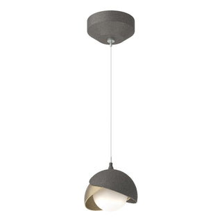 Hubbardton Forge - 161183-SKT-STND-20-84-GG0711 - Brooklyn Double Shade Low Voltage Mini Pendant - Brooklyn - Natural Iron