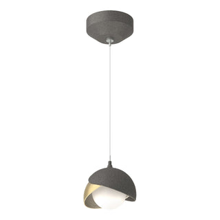 Hubbardton Forge - 161183-SKT-STND-20-86-GG0711 - Brooklyn Double Shade Low Voltage Mini Pendant - Brooklyn - Natural Iron