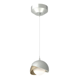 Hubbardton Forge - 161183-SKT-STND-82-84-GG0711 - Brooklyn Double Shade Low Voltage Mini Pendant - Brooklyn - Vintage Platinum
