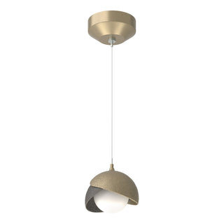 Hubbardton Forge - 161183-SKT-STND-84-20-GG0711 - Brooklyn Double Shade Low Voltage Mini Pendant - Brooklyn - Soft Gold