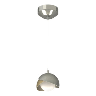 Hubbardton Forge - 161183-SKT-STND-85-86-GG0711 - Brooklyn Double Shade Low Voltage Mini Pendant - Brooklyn - Sterling