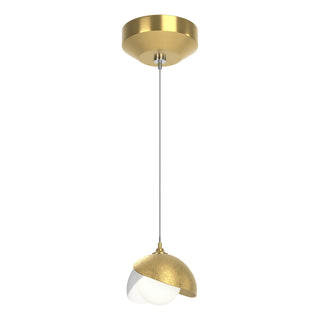 Hubbardton Forge - 161183-SKT-STND-86-02-GG0711 - Brooklyn Double Shade Low Voltage Mini Pendant - Brooklyn - Modern Brass