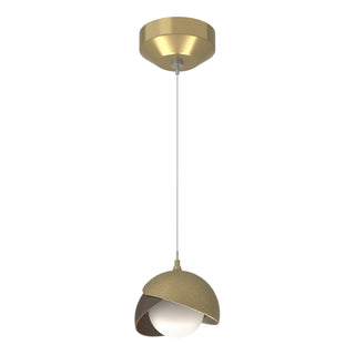 Hubbardton Forge - 161183-SKT-STND-86-05-GG0711 - Brooklyn Double Shade Low Voltage Mini Pendant - Brooklyn - Modern Brass