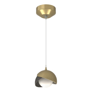 Hubbardton Forge - 161183-SKT-STND-86-20-GG0711 - Brooklyn Double Shade Low Voltage Mini Pendant - Brooklyn - Modern Brass