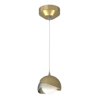 Hubbardton Forge - 161183-SKT-STND-86-85-GG0711 - Brooklyn Double Shade Low Voltage Mini Pendant - Brooklyn - Modern Brass
