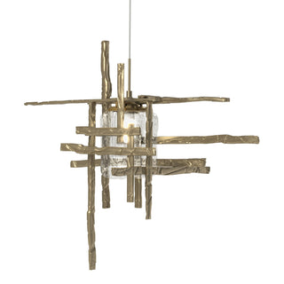 Hubbardton Forge - 161184-SKT-STND-84-II0728 - Tura Seeded Glass Low Voltage Mini Pendant - Tura - Soft Gold