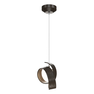 Hubbardton Forge - 161186-SKT-STND-05-GG0711 - Riza Low Voltage Mini Pendant - Riza - Bronze