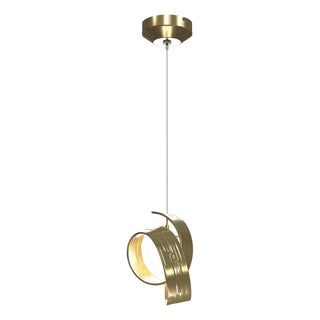 Hubbardton Forge - 161186-SKT-STND-86-GG0711 - Riza Low Voltage Mini Pendant - Riza - Modern Brass