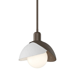 Hubbardton Forge - 181183-SKT-MULT-05-02 - Brooklyn Double Shade Mini Pendant - Brooklyn - Bronze