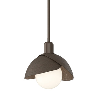 Hubbardton Forge - 181183-SKT-MULT-05-05 - Brooklyn Double Shade Mini Pendant - Brooklyn - Bronze