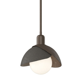 Hubbardton Forge - 181183-SKT-MULT-05-07 - Brooklyn Double Shade Mini Pendant - Brooklyn - Bronze