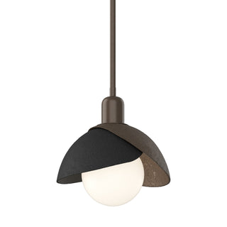 Hubbardton Forge - 181183-SKT-MULT-05-10 - Brooklyn Double Shade Mini Pendant - Brooklyn - Bronze