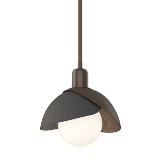 Hubbardton Forge - 181183-SKT-MULT-05-20 - Brooklyn Double Shade Mini Pendant - Brooklyn - Bronze