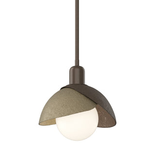 Hubbardton Forge - 181183-SKT-MULT-05-84 - Brooklyn Double Shade Mini Pendant - Brooklyn - Bronze