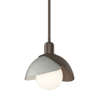 Hubbardton Forge - 181183-SKT-MULT-05-85 - Brooklyn Double Shade Mini Pendant - Brooklyn - Bronze