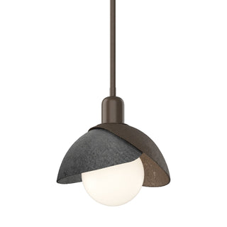 Hubbardton Forge - 181183-SKT-MULT-05-89 - Brooklyn Double Shade Mini Pendant - Brooklyn - Bronze