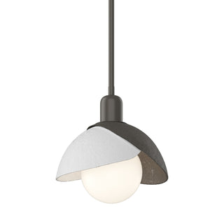 Hubbardton Forge - 181183-SKT-MULT-07-02 - Brooklyn Double Shade Mini Pendant - Brooklyn - Dark Smoke