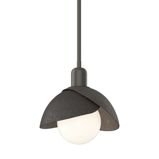 Hubbardton Forge - 181183-SKT-MULT-07-14 - Brooklyn Double Shade Mini Pendant - Brooklyn - Dark Smoke