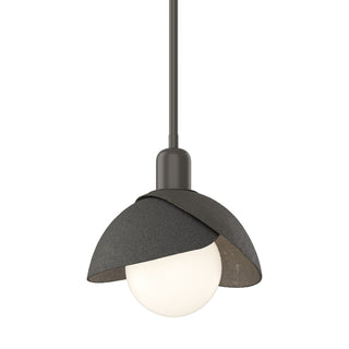 Hubbardton Forge - 181183-SKT-MULT-07-20 - Brooklyn Double Shade Mini Pendant - Brooklyn - Dark Smoke