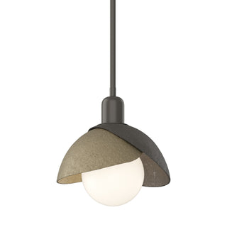 Hubbardton Forge - 181183-SKT-MULT-07-84 - Brooklyn Double Shade Mini Pendant - Brooklyn - Dark Smoke