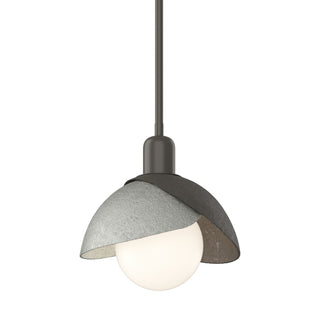 Hubbardton Forge - 181183-SKT-MULT-07-85 - Brooklyn Double Shade Mini Pendant - Brooklyn - Dark Smoke