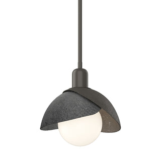 Hubbardton Forge - 181183-SKT-MULT-07-89 - Brooklyn Double Shade Mini Pendant - Brooklyn - Dark Smoke