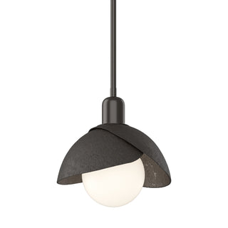 Hubbardton Forge - 181183-SKT-MULT-14-14 - Brooklyn Double Shade Mini Pendant - Brooklyn - Oil Rubbed Bronze