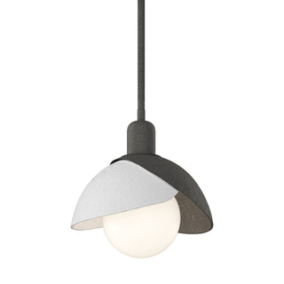 Hubbardton Forge - 181183-SKT-MULT-20-02 - Brooklyn Double Shade Mini Pendant - Brooklyn - Natural Iron