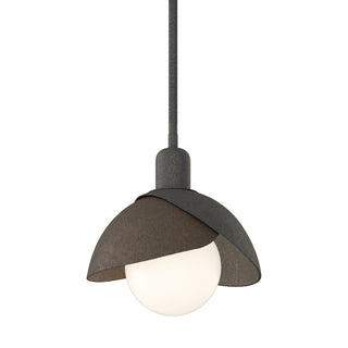 Hubbardton Forge - 181183-SKT-MULT-20-05 - Brooklyn Double Shade Mini Pendant - Brooklyn - Natural Iron
