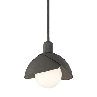 Hubbardton Forge - 181183-SKT-MULT-20-07 - Brooklyn Double Shade Mini Pendant - Brooklyn - Natural Iron